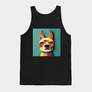 Friendly multi-colored dog to brighten your day. Tank Top